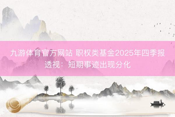 九游体育官方网站 职权类基金2025年四季报透视：短期事迹出现分化