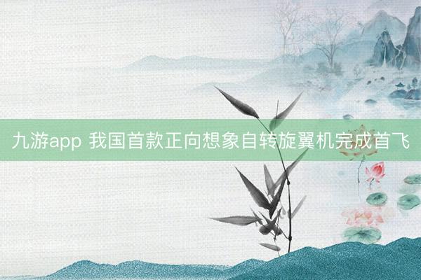 九游app 我国首款正向想象自转旋翼机完成首飞